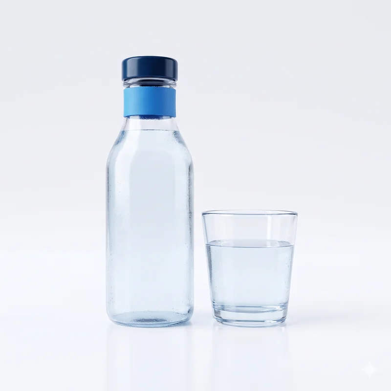 Potable water tap and glass